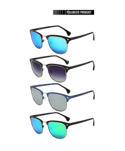 1 Dozen Pack Designer Inspired Men's Polarized Fashion Aviation Sunglasses P27029